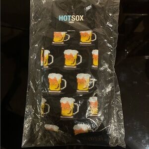 HOT SOX Men's Black Beer Mug Comfortable Socks